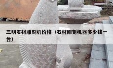 三明石材雕刻機(jī)價格（石材雕刻機(jī)器多少錢一臺）
